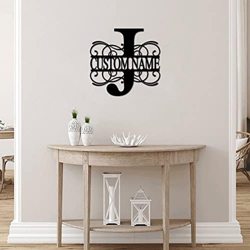 Metal Sign J Custom Name Initial Letter Monogram Customized Steel Metal Wall Art Artwork Sign Large Distressed Metal Business Sign Decorations for Porch Man Cave Farmhouse 24 Inch - Image 4