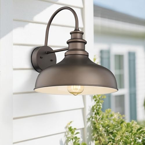 Bestshared Farmhouse Outdoor Barn Light, E26 Socket Outdoor Wall Lights, Weather Resistant Industrial Exterior Lighting Fixture, Vintage Outdoor Lightings for Porch,Patio,Garage(2pack) - Image 5