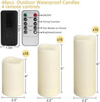 144-Pack LED Flameless Candles with Remote Control - Battery Operated, Timer, Dimmable, 3D Flame Flickering , Perfect for Halloween Christmas Parties,Wedding,Home Decor ,Gift and Special Occasions. - Image 3
