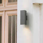 mirrea 14" Modern Outdoor Porch Light in 2 Lights, Matte Gray, 2 Pack - Image 4
