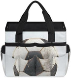 Football Ball Garden Tool Bag, Garden Tote Storage Bag with 10 Pockets, Indoor and Outdoor Soccer Gardening Tool Organizer for Women Men - Image 2