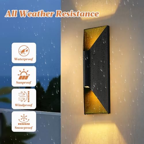 Outdoor Wall Lights, 15" Up and Down Exterior Lighting Fixtures - Image 2