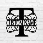 Metal Sign T Custom Name Initial Letter Monogram Retro with Holes Iron Metal Wall Decor Artwork Sign Decorative Metal Letter Word Sign for Living Room Entryway Decor Home Gift 24 Inch by Unknown