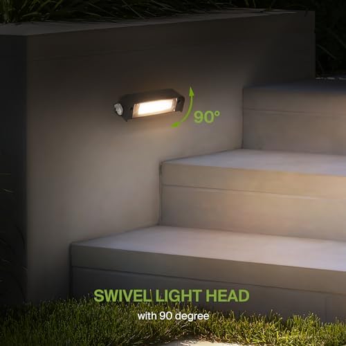 ASD LED 4 Inch Retaining Wall Light Fixture, Hardscape Paver Lighting | 5CCT, Low Voltage, Swivel, Waterproof, ETL Listed | 2W 130LM 2200K-5000K 12V | Landscape Step Illumination | Bronze, 4 Pack - Image 5