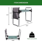 LUCKYERMORE Upgraded Garden Kneeler and Seat, Gardening Stool Kneeling Bench for Gardening with Tool Pouch, Wider&Softer EVA Kneeling Pad, Gardening Gifts for Parents Seniors, Lightweight & Heavy Duty - Image 3