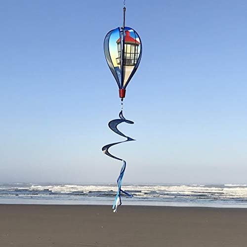 In The Breeze 0987 Coastal Lighthouse Hot Air Balloon-6 Panel Wind Decoration - Image 3