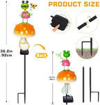 ostritec Solar Garden Lights Outdoor, Frog Mushroom Stake Light, Waterproof - Image 5