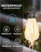 Lightdot 400FT Outdoor String Lights, LED Bistro String Lights with Shatterproof ST38 Vintage Bulbs, 2200K Dimmable, Waterproof Hanging Lights for Porch, Deck, Garden, Backyard, Balcony - ETL Listed - Image 4