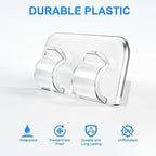 Hetyue Hooks for Outdoor String Lights Clips: 66Pcs Heavy Duty Light Hook with Waterproof Adhesive Strips - Outside Clear Cord Holders for Hanging Christmas Lighting - Outdoors Sticky Clip - Image 2