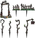 Lulu Decor, 100% Cast Iron Fairy Garden Decor Set Fairy Garden Accessories Including Fairy Lamps, Fences, and Welcome by LuluDecor