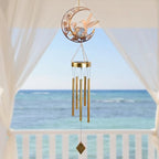 JOBOSI Moon & Hummingbird Wind Chimes, Solar Hummingbird Wind Chime for Outside, Gifts for Mom, Women, Grandma, Outdoor Garden Lawn Yard Decor Gifts - Image 4