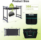 Garden Kneeler and Seat with Umbrella,Heavy Duty Gardening Bench and Stool - Image 2