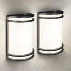 ASD LED Outdoor Wall Sconce, Dusk to Dawn 3000K 4000K 5000K Black 2 Pack by ASDLightingCorporation