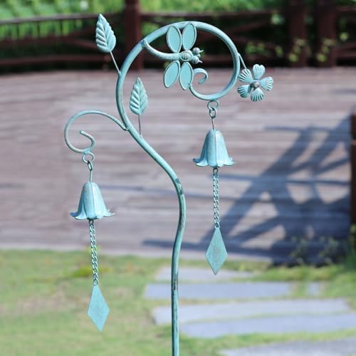Dragonfly Metal Garden Art,Decorative Garden Stake with Bells for Outside - Image 2