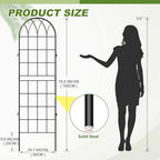 DoCred 4 Pack Garden Trellis for Climbing Plants, 71 Inch Metal Trellis - Image 2