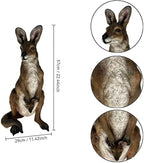 22''Mother Kangaroo with Joey Garden Statue Resin Kangaroo Family Sculpture - Image 2