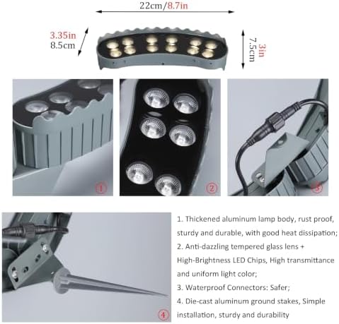 Outdoor Waterproof Ring Tree Lights, LED Landscape Spotlight - Image 5
