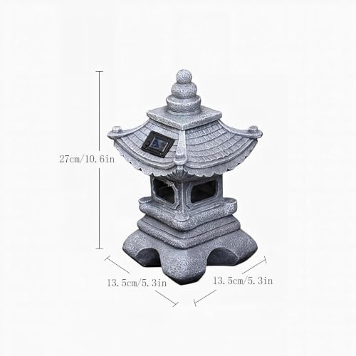 Garden Statues Outdoor, Solar Garden Statues, Solar Pagoda Garden Statue - Image 2