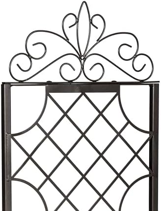 Evergreen Garden Classic Metal Plant Stand with Lattice Trellis for Climbing Plants, Floor Tall Plant Stand Indoor and Outdoor for Patio, Porch, Garden - Image 3