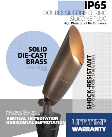 MALORY Solid Brass Landscape Spotlight 12-Pack with Bulb(S06) - Image 3