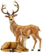 Resin Female Deer & Standing Male Deer Figurine Animals Statue Home Garden Yard Ornament Lawn Outdoor Patio Decor by XTAPAN