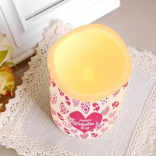 Pink Valentine Flameless Pillar Candles Set of 4 Battery Operated Candles with Remote Control and Timer Color Changing LED Electric Candles for Outdoor Indoor Wedding Party Decor - Image 6