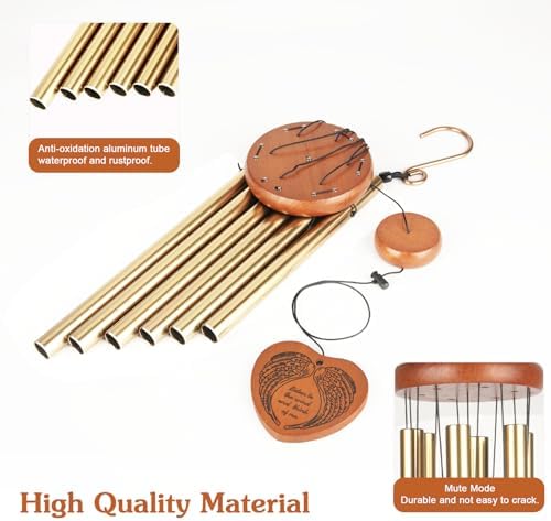 Memorial Wind Chimes, 37" Large Outdoor Wind Chimes for Loss of Loved One, Meaningful Sympathy Gifts in Memory of Father, Mother or a Loved One - Image 5