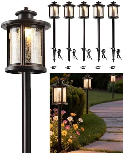 LITFIT Low Voltage Landscape Lighting, 6-Pack LED Pathway Lights Outdoor by LITFIT