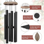 Wind Chimes for Outside, All Metal Tuned Wind Chime Outdoors, Sympathy & Memorial Wind Chimes for Mom Dad, Leaf Design, Box Included - Image 3