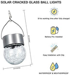 SUNWIND Hanging Solar Ball Lights Outdoor - 8 Pack Cracked Glass Decorative Garden Lights Waterproof Solar Lanterns for Yard, Patio, Fence, Tree, or Holiday Decoration(White) - Image 6