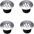 7W 6500K 6-Inch 120V LED Outdoor Landscape Ground Lights 4 Pack by GOCuces