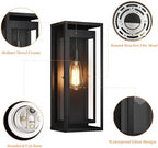 19" Large Outdoor Wall Light Fixtures, Black Porch Light - Image 6