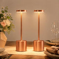 Rose Gold Cordless Table Lamps Set of 2, Battery Operated Rechargeable LED Lamps with Touch Control, 3 Color Temperatures, 5000mAh Dimmable Wireless Portable Lamp for Bedroom Nightstand Living Room by AUDLES