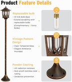 63" Solar Lamp Post Light 2 Pack, Solar Post Lights Outdoor Warm White - Image 3