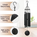 Large Wind Chimes Outdoors Deep Tone, in Memory of Loved One Wind Chimes for Outside,Sympathy Chimes Gifts for Mother/Father,Prime/Clearance Memorial Chimes, Metal Chimes Outdoors Garden Décor(Black) - Image 4