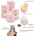 Dear Mom Flameless Light Candles with Remote Timer Battery Operated Candles Color Changing Fake Pillar Candles Tea Lights Home Mothers Day Decorations - Image 3
