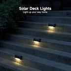 16Pcs Solar Deck Lights, Solar Powered Step Lights Waterproof, LED Outdoor Fence Lighting, Led Solar Lamps for Outdoor Pathways, Yards, Patio, Stairs, Steps, Fences - Image 2