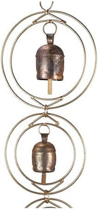 27" Metal Wind Chimes for Outside with 5 Tuned Bells – Rustic Gold Outdoor Garden Decor – Windchimes for Outdoors Yard Decorations Deep Tone Chimes – Garden Decor for Outside with Decorative Bells - Image 4