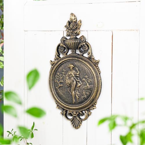 Sungmor Gold Cast Iron Wall Plaque - Classical Lady Relief in French Style - Image 5