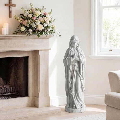 GIANTEX Virgin Mary Praying Statue 29.5", Blessed Mother Outdoor Statue - Image 3