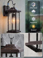 Extra Large 21 Inch Dusk to Dawn Outdoor Light Fixtures Bronze - Image 3