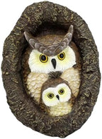 Yosoo Owl Tree Hugger Garden Statue Tree Face Decor Hole Hanger Animal Sculpture with Handmade Resin Mom Baby Owl Design for Outdoor Yard Garden Decoration - Image 5