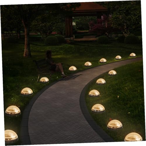 Ciieeo 4 Pack Solar Ground Lamp LED Outdoor Disc Lights for Garden - Image 7