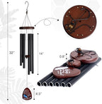 Memorial Wind Chimes for Loss of Loved One, Windchimes in Memory of a Loved One, Sympathy Gift Baskets, Bereavement Condolence Gifts, Memorial Gifts for Loss of Mom, 32" Sympathy Blue Butterfly, Black - Image 2