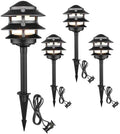 LITFIT 4Pack Low Voltage Pagoda Landscape Lighting, 12V Pathway Light Wired by LITFIT