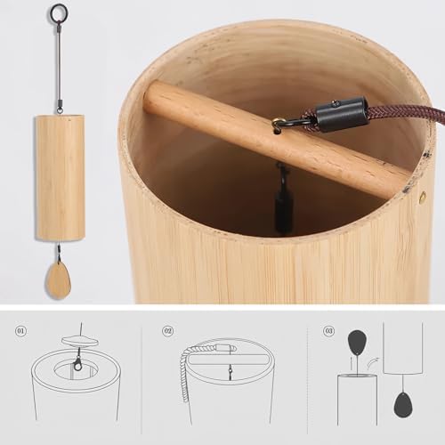 Bamboo Wind Chimes for Sound Healing Windchime for Meditation Home & Garden Decoration as Gifts G-Chord - Image 3