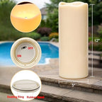 Wondise Large Solar Candles Outdoor Waterproof 5"x12", Dusk to Dawn - Image 2