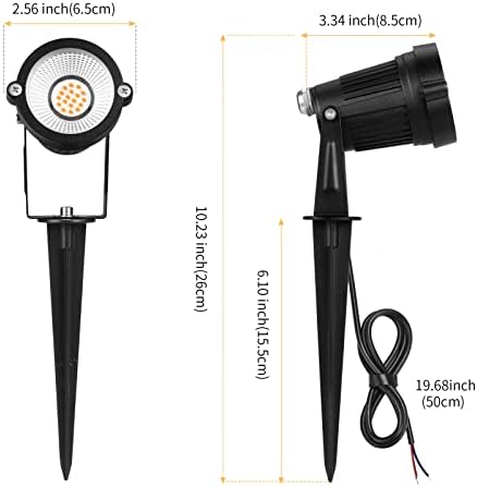 REEGOLD Low Voltage Landscape Lights Outdoor: 7W 700LM LED Landscape Lighting with Connectors for Tree Garden Yard Pathway | 12V 24V Warm White 2700K Spotlights | IP65 Waterproof | 6 Pack - Image 5