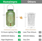 Homeimpro Solar Outdoor Lanterns Waterproof Peacock Gardening Gifts for Mom, Big Solar Garden Yard Art, Outside, Patio, Birthday Mothers' Day Gifts Grandma Wife (2Pack, Antique Green) - Image 5