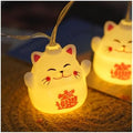 CAKERS Cute Cartoon Cat String Lights|Creative Luminous Night Light|LED Warm White Copper Wire Lights|Hanging Fairy Lights for Bedroom Party Decor,B,7m(22.9ft)-50LED-Solar by CAKERS